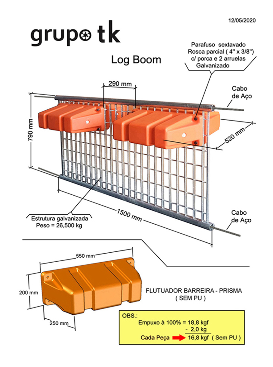 LOG BOOM - MONTAGEM - 26,5 KG